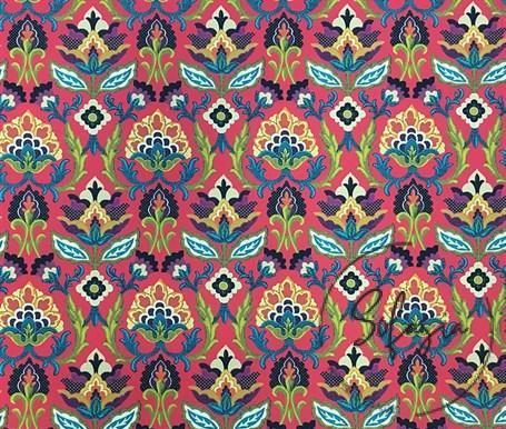 burnt-orange-color-tapestry-patterned-sofa-upholstery-fabric.jpg Burnt Orange Color Tapestry Patterned Sofa Upholstery Fabric - Image 1