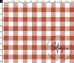 Caramel Large Gingham Patterned Fabric