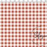 Caramel Small Gingham Patterned Fabric
