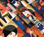 Carnival Collage Pattern Fabric - Image 6