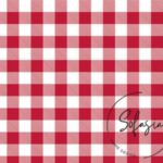 Cherry Large Gingham Patterned Fabric
