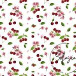Cherry Patterned Sofa and Curtain Fabric