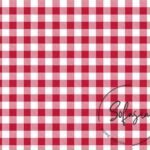Cherry Small Gingham Patterned Fabric