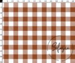 Chocolate Large Gingham Patterned Fabric