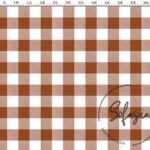 Chocolate Large Gingham Patterned Fabric