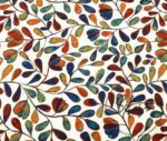 Claret Red Navy Blue Love Ladder Patterned Fabric