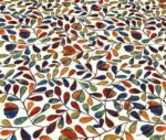 Claret Red Navy Blue Love Ladder Patterned Fabric - Image 6