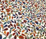 Claret Red Navy Blue Love Ladder Patterned Fabric - Image 7