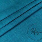 Clear Blue Linen Look Fabric