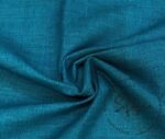 Clear Blue Linen Look Fabric - Image 5