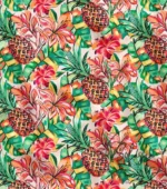 Colorful Pineapple Patterned Sofa Cover Fabric