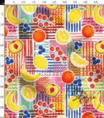 Colorful Summer Fruits Patterned Sofa and Curtain Fabric - Image 3