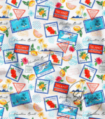 Colorful Summer Patterned Sofa and Curtain Fabric