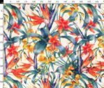 Colorful Tropical Flowers Fabric