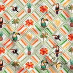 Colorful Tropical Pattern Curtain Fabric