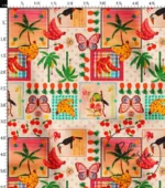 Colorful Tropical Patterned Digital Sofa Fabric - Image 3