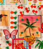 Colorful Tropical Patterned Digital Sofa Fabric - Image 4