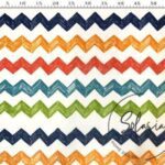 Colorful Zigzag Pattern Sofa and Curtain Fabric