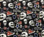 Converse Skull Pop Art Patterned Fabric