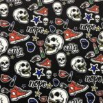 Converse Skull Pop Art Patterned Fabric