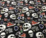 Converse Skull Pop Art Patterned Fabric - Image 4