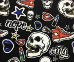 Converse Skull Pop Art Patterned Fabric - Image 5