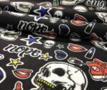 Converse Skull Pop Art Patterned Fabric - Image 8