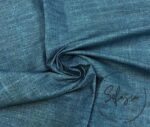 Cool Blue Linen Look Fabric - Image 3