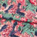 Crane Patterned Fabric