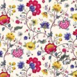 Cream Background Floral Pattern Fabric