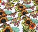 Dahlia Patterned White Fabric, Drapery and Sofa Fabric - Image 3