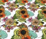 Dahlia Patterned White Fabric, Drapery and Sofa Fabric - Image 6