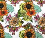 Dahlia Patterned White Fabric, Drapery and Sofa Fabric - Image 7