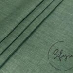 Dark Green Linen Look Fabric