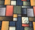 Denim Pattern Patchwork Fabric - Image 3