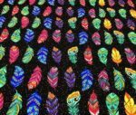 Ethnic Feathers Patterned Throw Pillow and Curtain Fabric - Image 4