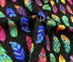 Ethnic Feathers Patterned Throw Pillow and Curtain Fabric - Image 5
