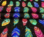 Ethnic Feathers Patterned Throw Pillow and Curtain Fabric - Image 6