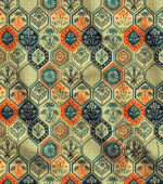 Ethnic Floral Pattern Sofa Fabric