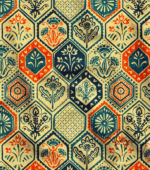 Ethnic Floral Pattern Sofa Fabric - Image 4