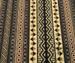 Ethnic Geometric Striped Camel Color Fabric