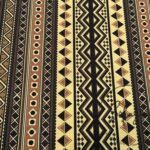 Ethnic Geometric Striped Camel Color Fabric