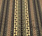 Ethnic Geometric Striped Camel Color Fabric - Image 8