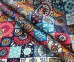 Ethnic Tile Patterned Sofa and Curtain Fabric - Image 4