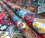 Ethnic Tile Patterned Sofa and Curtain Fabric - Image 8