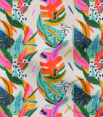 Exotic Floral Patterned Sofa and Curtain Fabric - Image 4