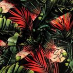 Exotic Flower Pattern Curtain and Sofa Fabric