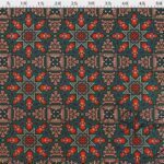 Fabric with Contrast Ethnic Motif