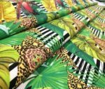Fine Striped Tropical Floral Fabric - Image 6