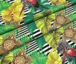 Fine Striped Tropical Floral Fabric - Image 7